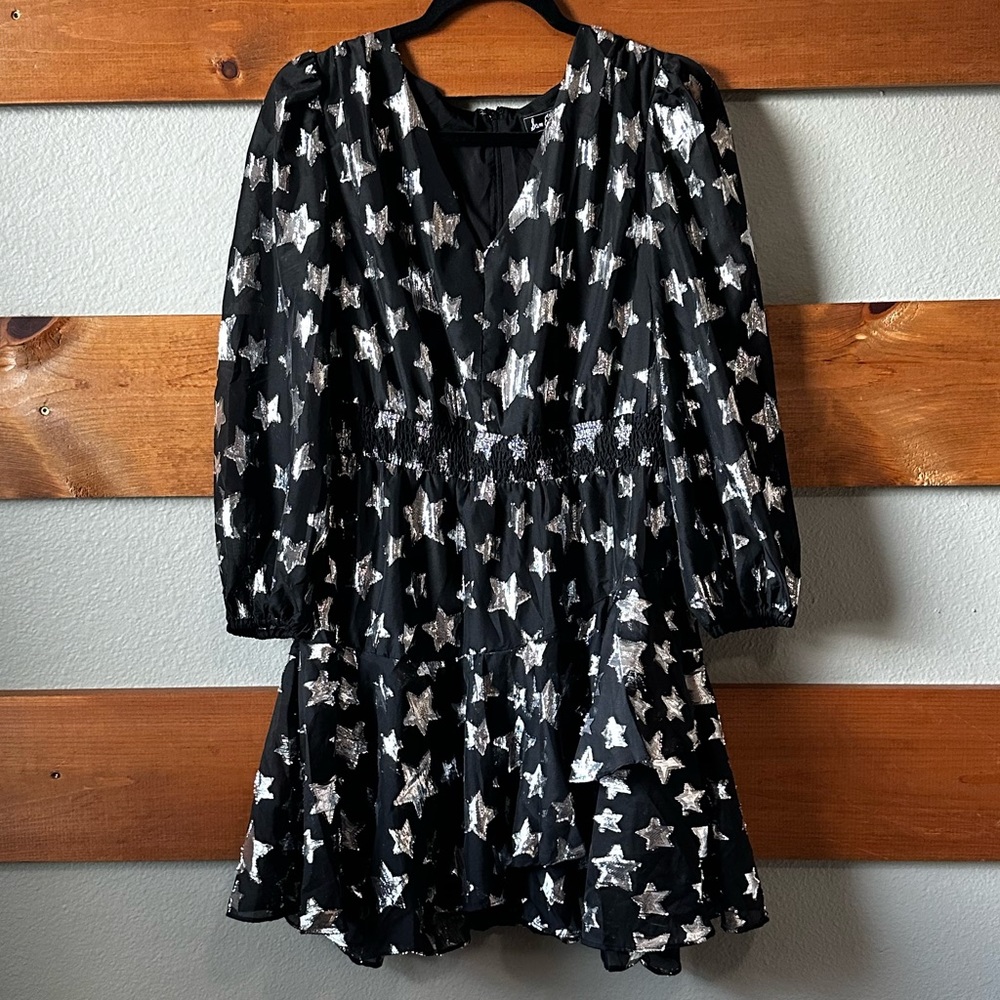 Star Chiffon Mini Dress